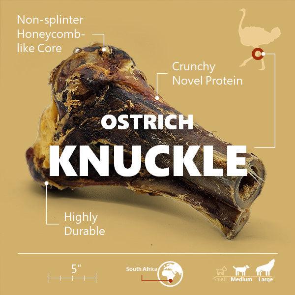 Ostrich Large Knuckle. Long-lasting, Natural Dog Gnaw Treat by Savannah Pet Food