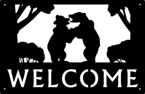Bear Cubs playing Welcome Sign or Name/ House Number