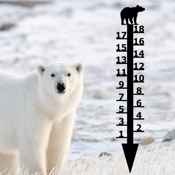 Bear Snow Gauge: Measures up to 18" Snowfall